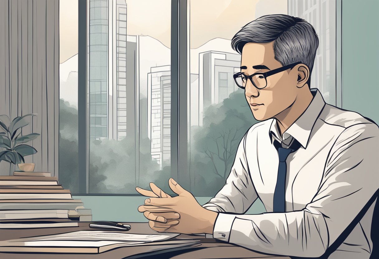 A psychologist in Singapore listens to clients, offering support and guidance through challenges
