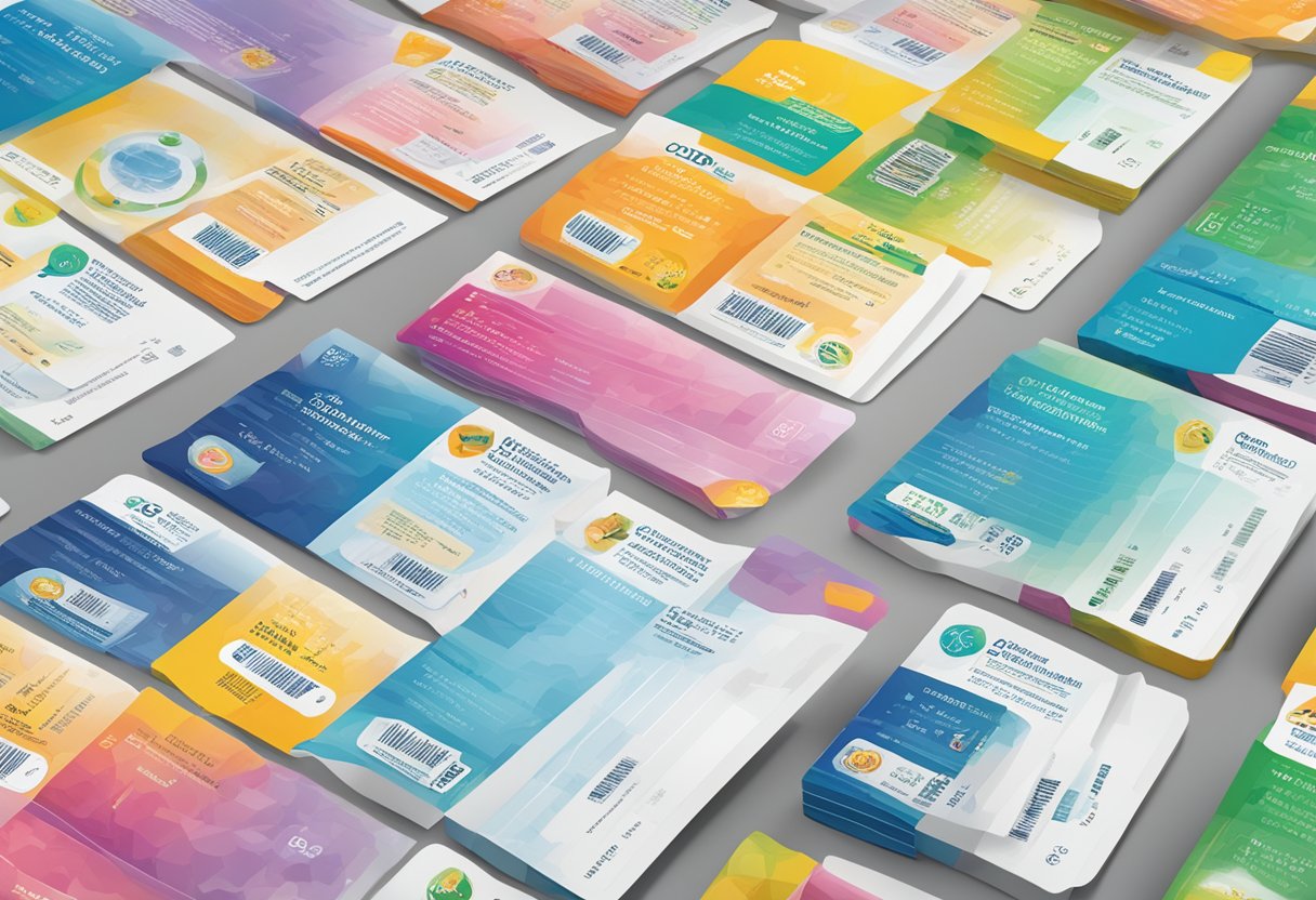 A colorful display of CDC vouchers in Singapore