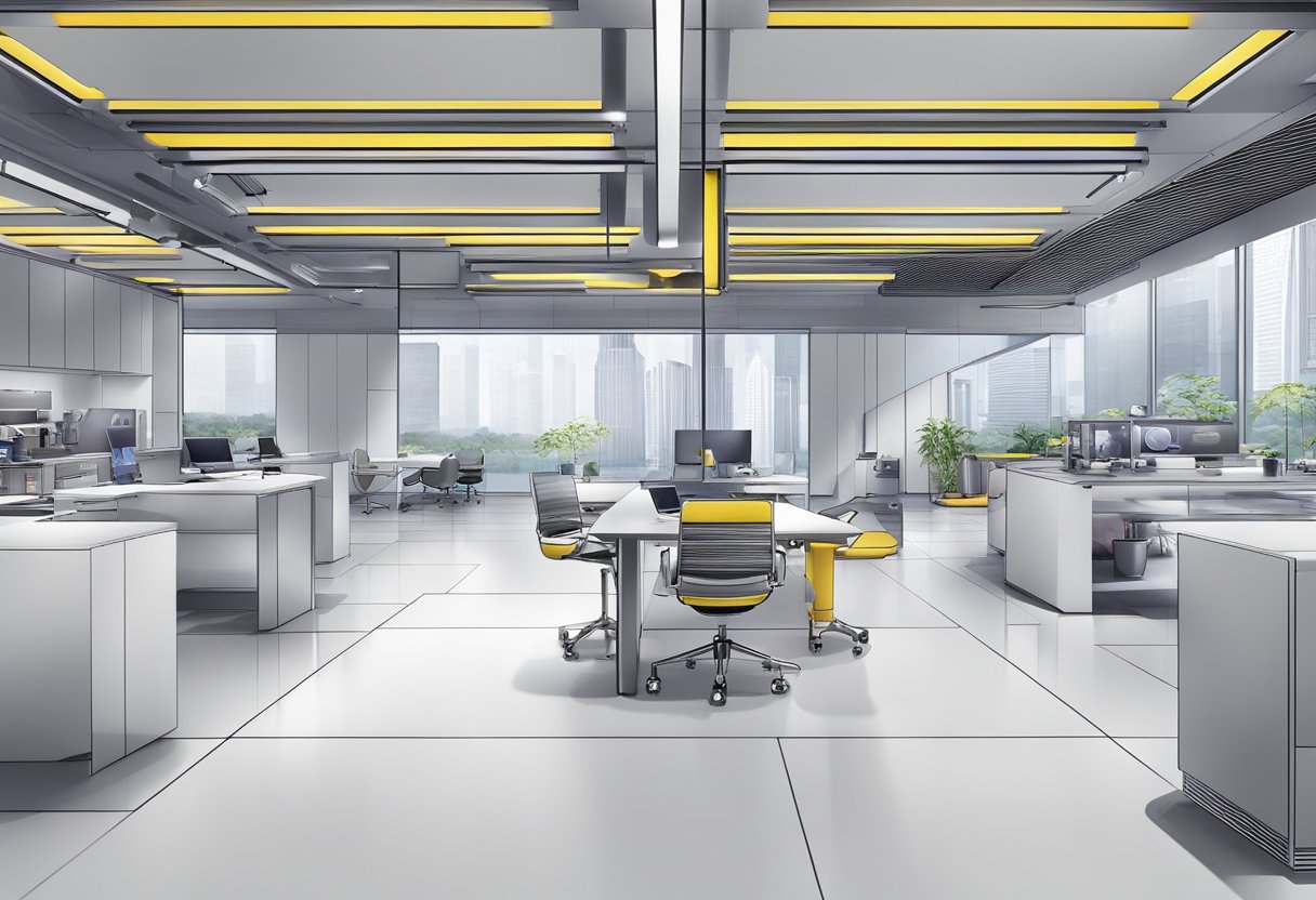 The Dyson Singapore Technology Centre showcases cutting-edge products and innovative technologies in a sleek, modern setting