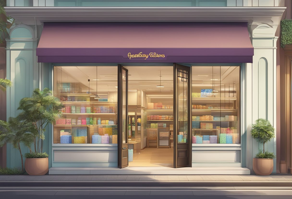 A bright and welcoming store front with the words "Frequently Asked Questions" displayed prominently at Poh Heng Singapore