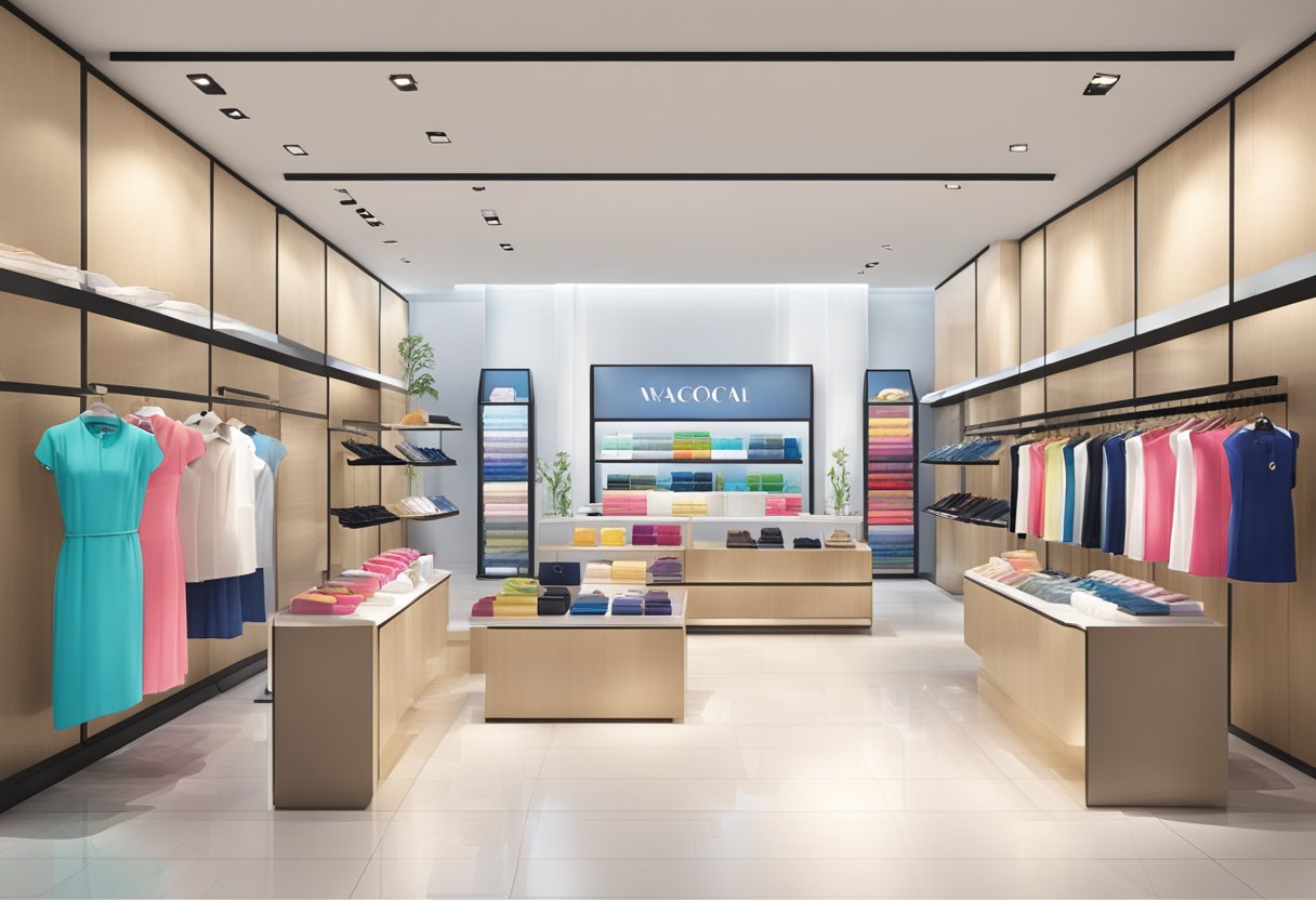 A bright and modern Wacoal store in Singapore with sleek displays and a welcoming atmosphere