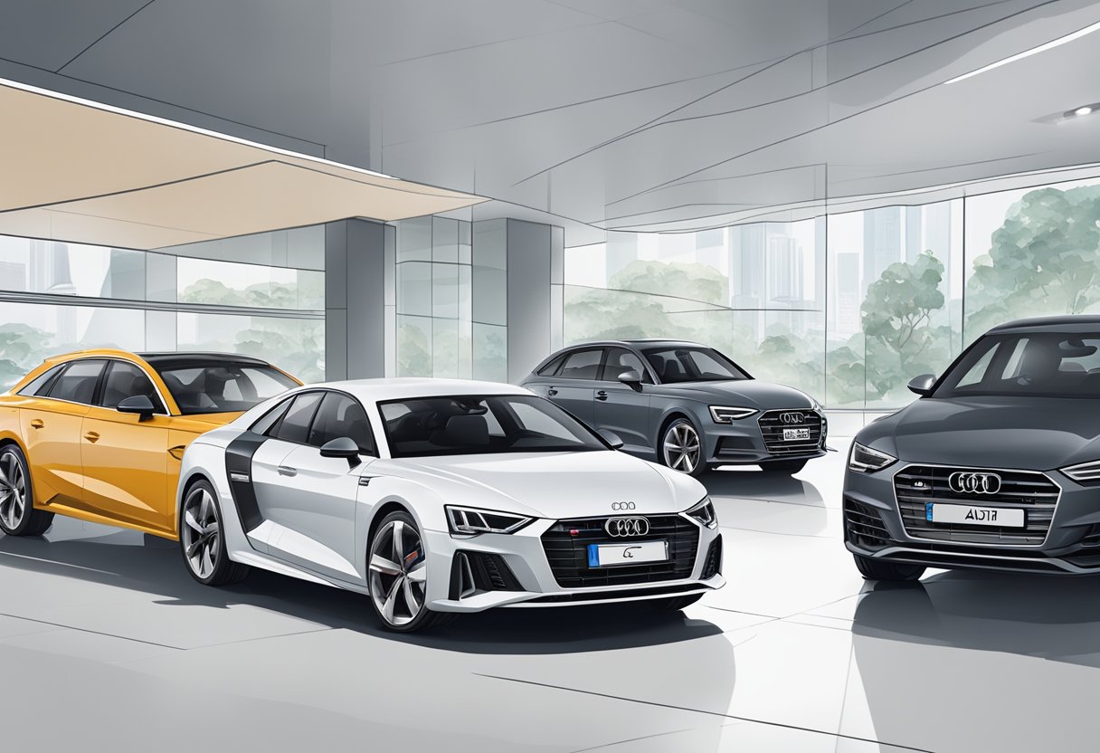Audi Singapore FAQ section with logo, car imagery, and clear, concise text