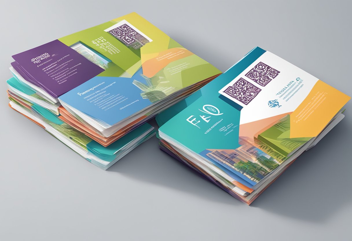 A stack of FAQ brochures with "Singapore" on cover
