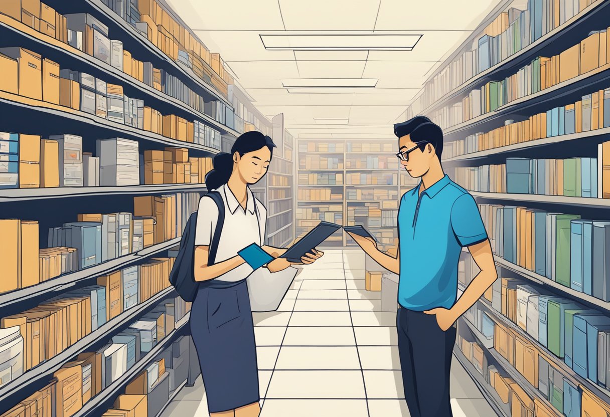A customer selects from various purchasing and delivery options for kindle in Singapore