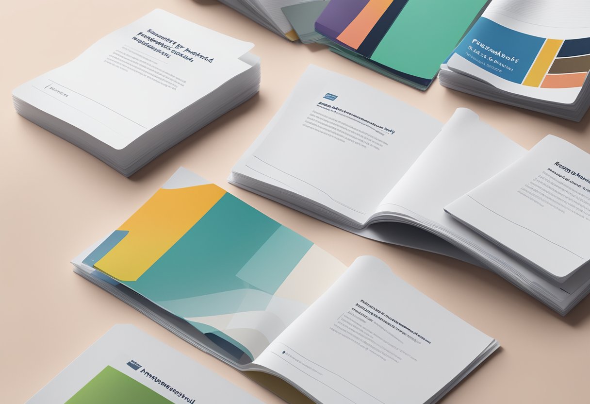 A stack of FAQ brochures with the title "Frequently Asked Questions Herschel Singapore" on a clean, modern desk