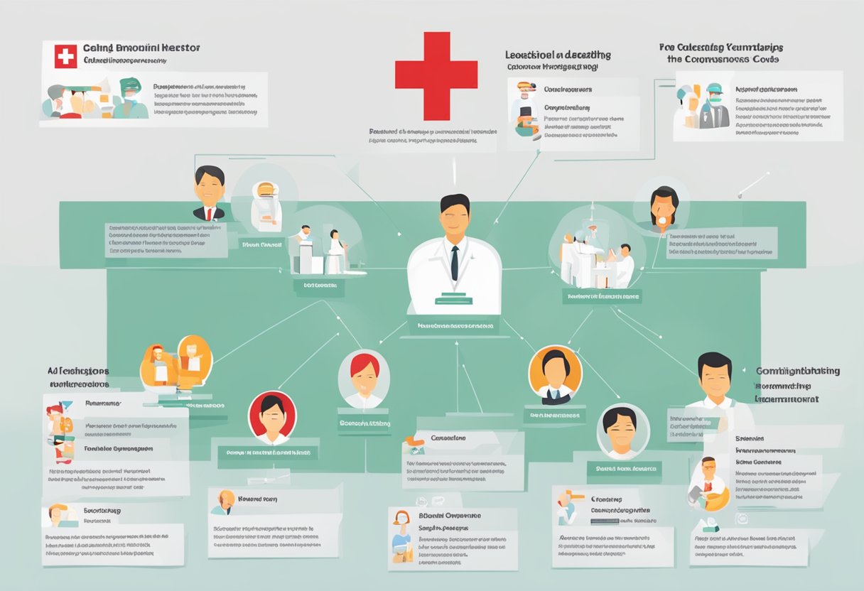 A clear hierarchy of leadership within the Red Cross Singapore, with a board of directors overseeing various departments and committees