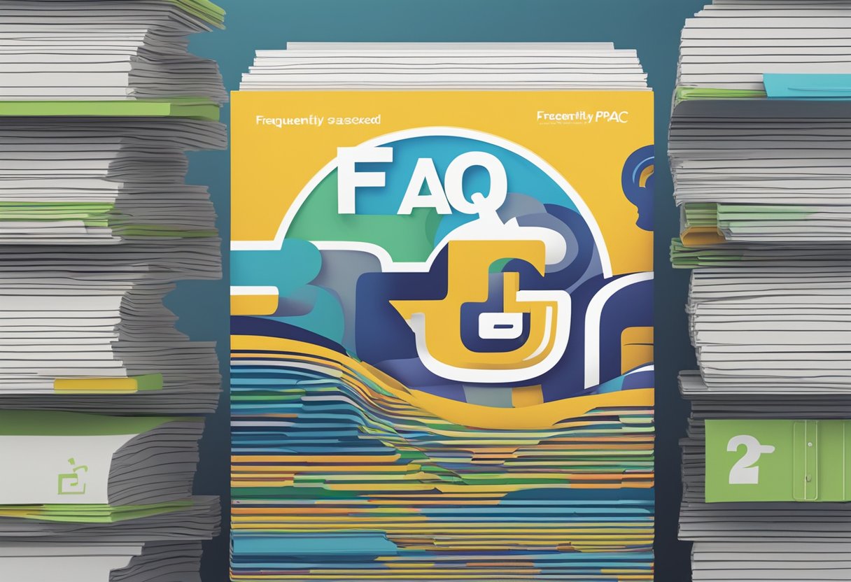 A stack of FAQ pamphlets with the words "Frequently Asked Questions powerpac singapore" prominently displayed on the cover