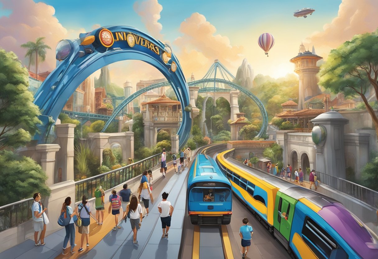 Guests swiftly bypass long lines with the Express Pass at Universal Studios Singapore, enjoying priority access to popular attractions