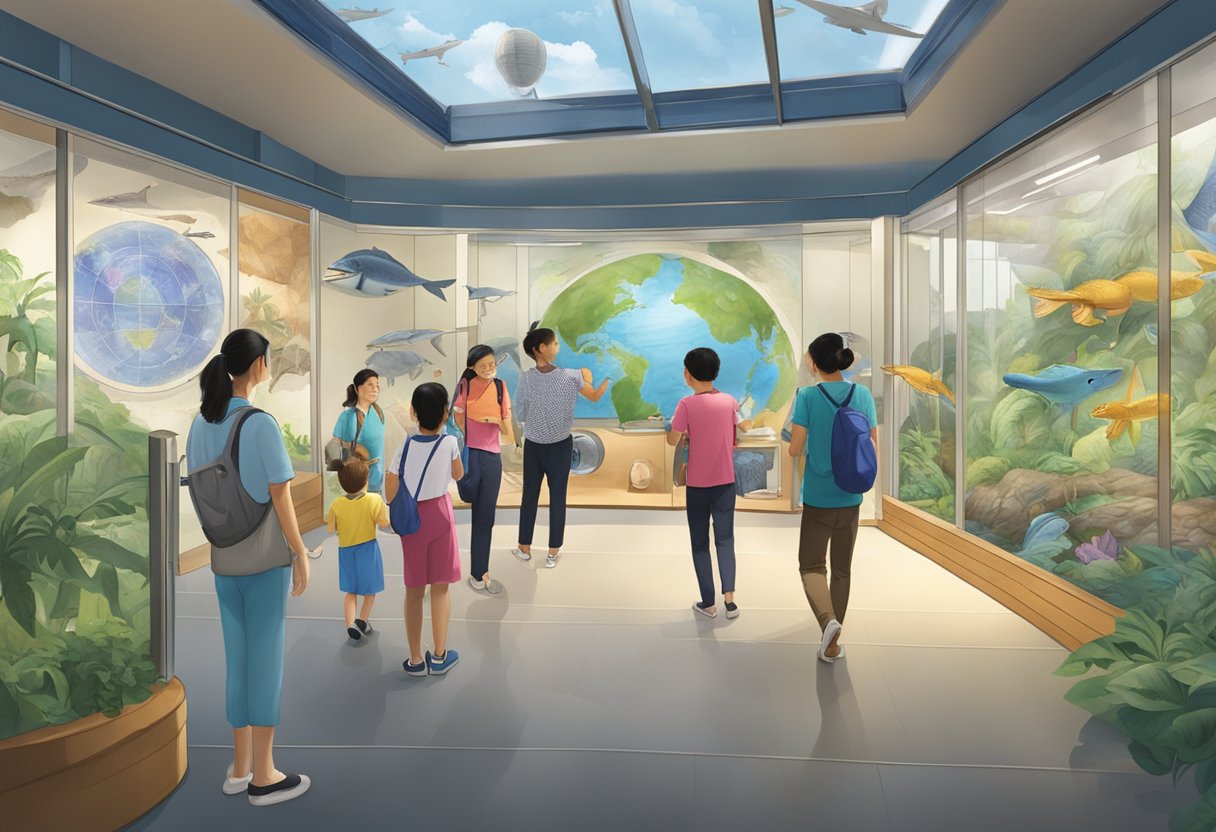 Visitors exploring interactive exhibits at Singapore Discovery Centre