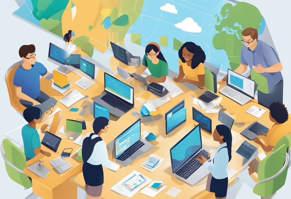A group of diverse students engage in collaborative learning and exploration, surrounded by innovative technology and resources, symbolizing the impact and opportunities within the GEP Singapore gifted program