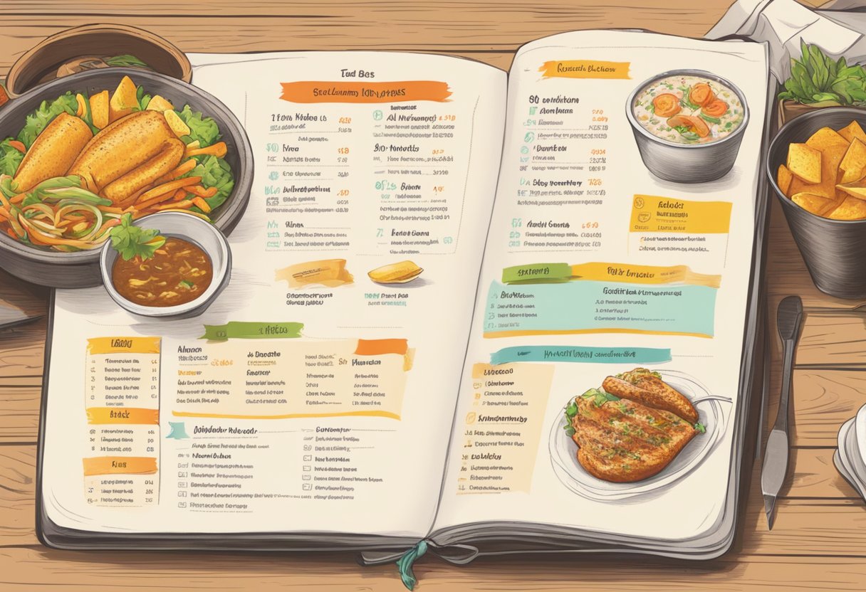 A table with a menu and ordering options at Nando's Singapore