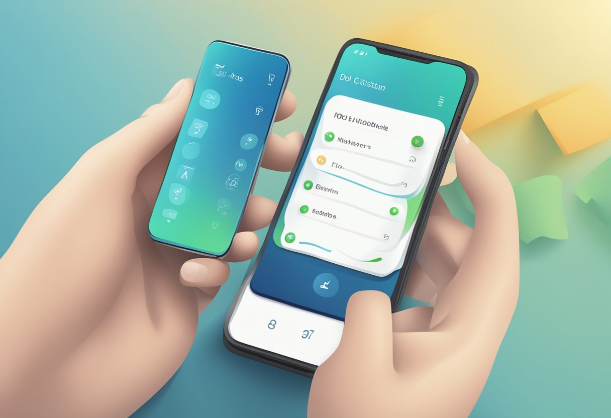 A smartphone with a "Do Not Disturb" setting activated, while a call from an unknown number is being blocked