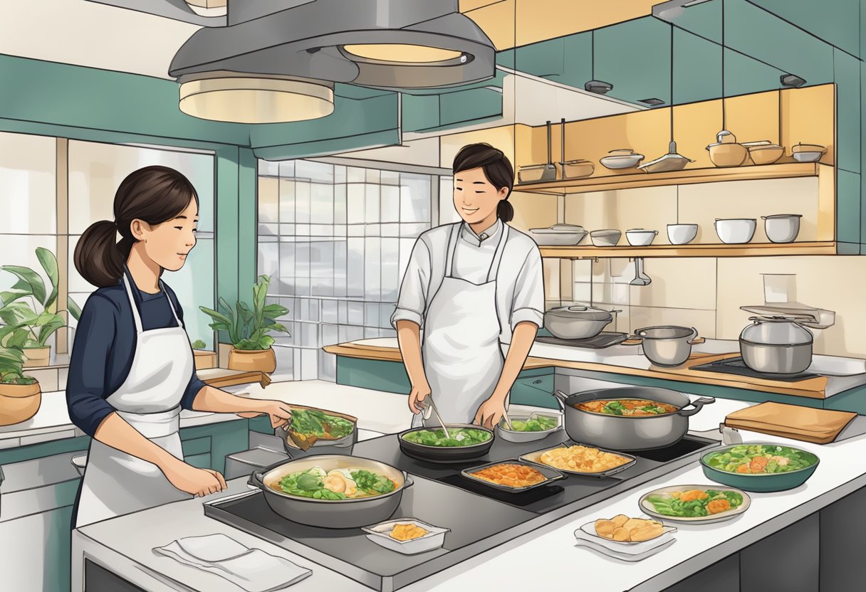 Students schedule and attend cooking classes in Singapore
