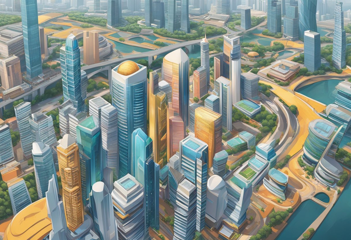 The Eternals stand tall amidst the bustling cityscape of Singapore, their otherworldly presence blending seamlessly with the modern architecture and vibrant energy of the city