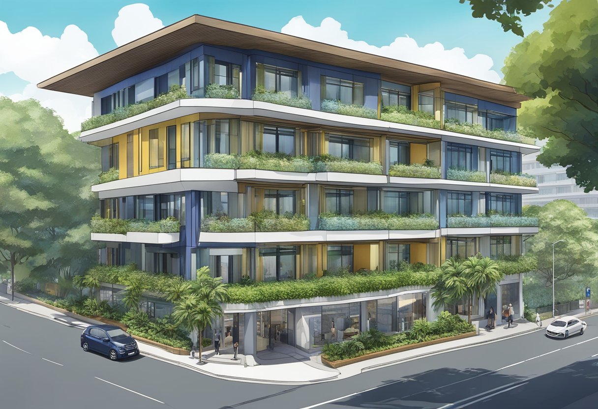 Hotel Indigo Singapore Katong: A modern building with a vibrant facade, surrounded by lush greenery and easily accessible from the main road