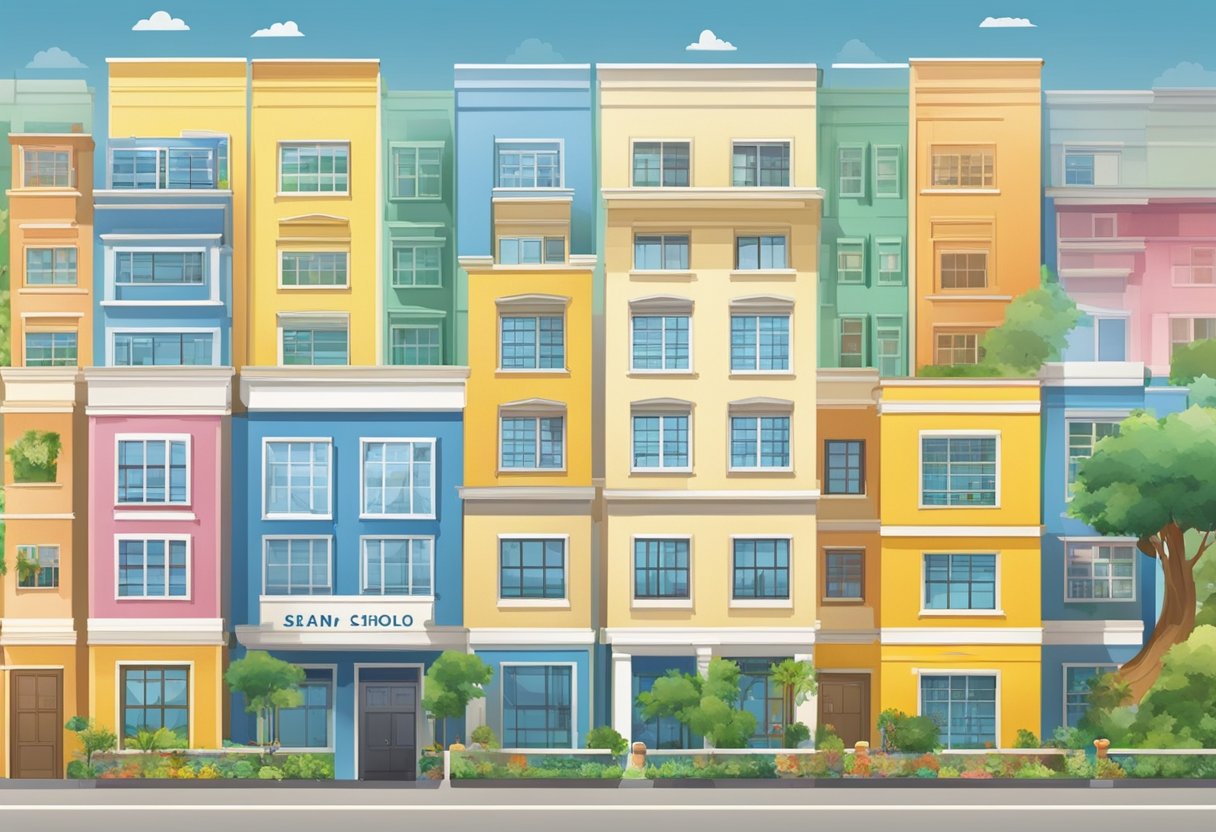 A colorful chart displays top-ranked primary schools in Singapore