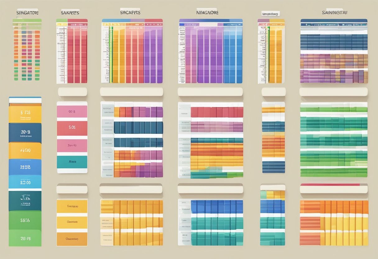 A chart displaying Singapore's primary school rankings with colorful bars and clear labels