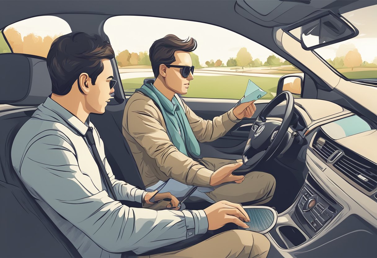 A student selects a private driving instructor from a list of options