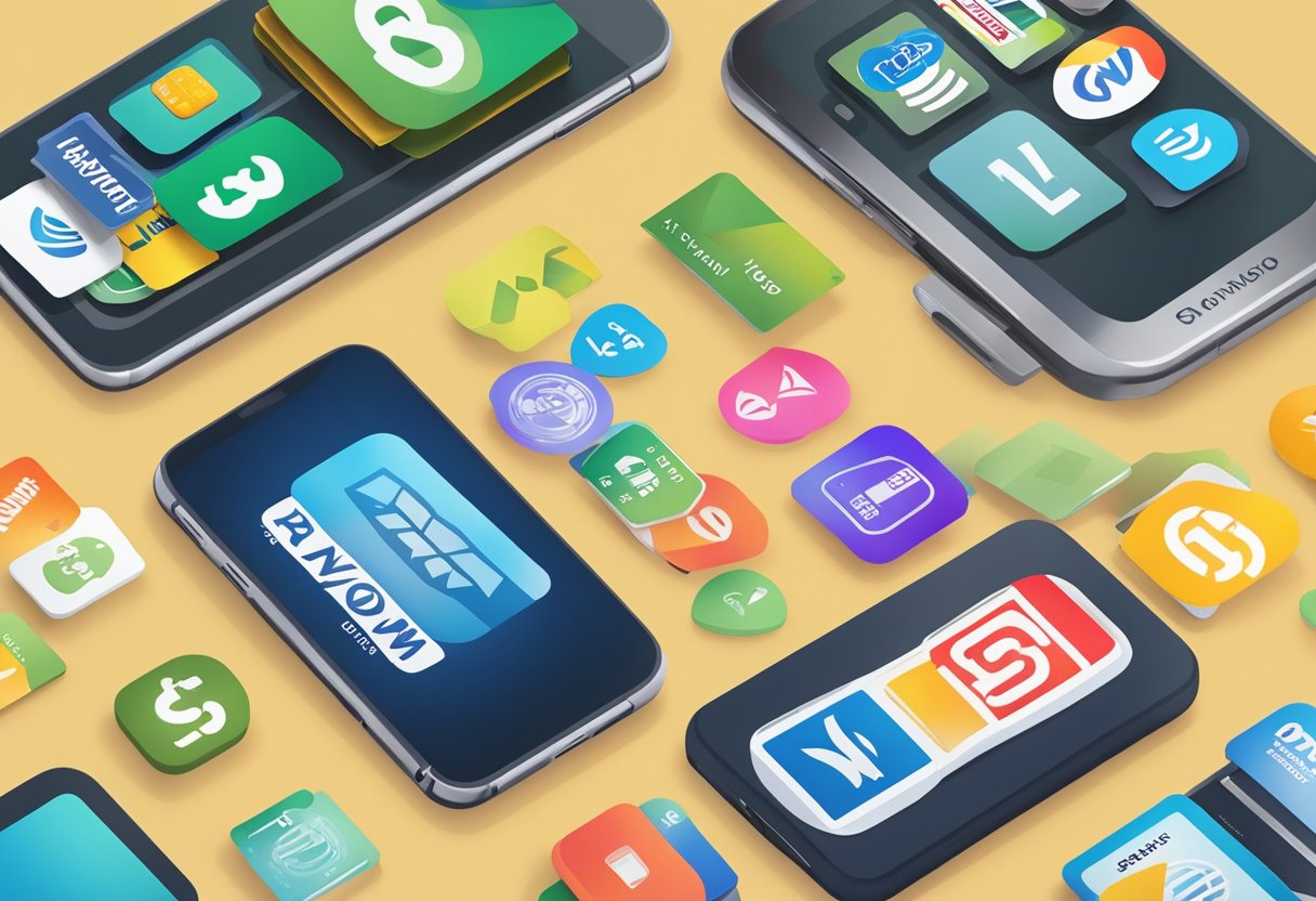Multiple banks logos surround a smartphone with "PayNow" displayed. Transfer limits are visible