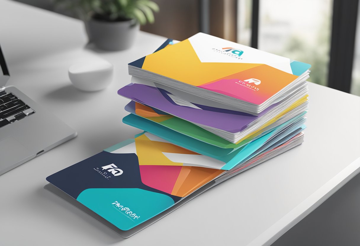 A stack of FAQ brochures on a sleek, modern desk with the Vivaia Singapore logo in the background