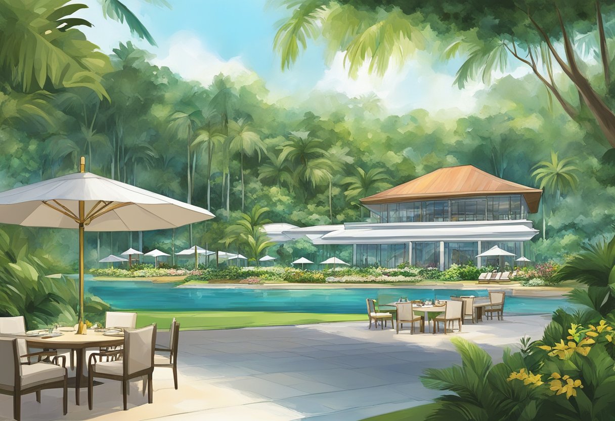 The Singapore Island Country Club is situated on a lush, tropical island, surrounded by crystal-clear waters and vibrant greenery