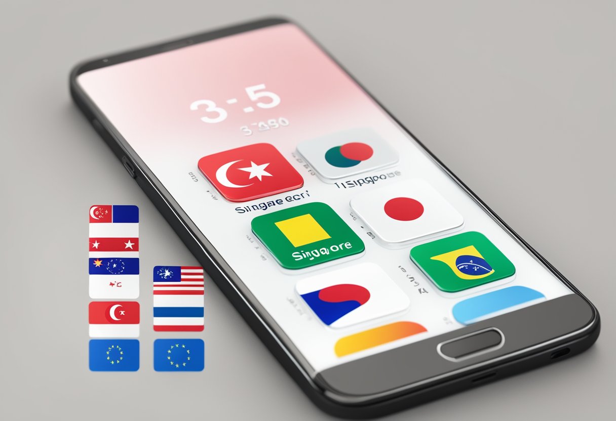A phone with the Singapore country code (+65) displayed on the screen