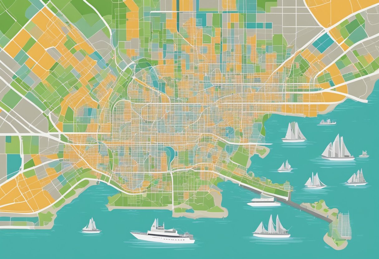 A map of Singapore with phone codes displayed on a digital screen