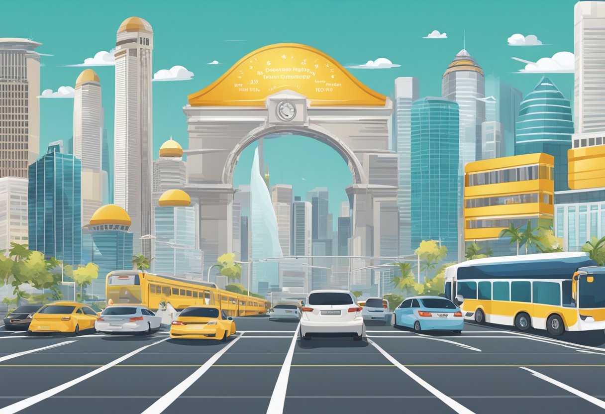 A signboard displaying safety tips with a backdrop of Singapore's current PSI levels