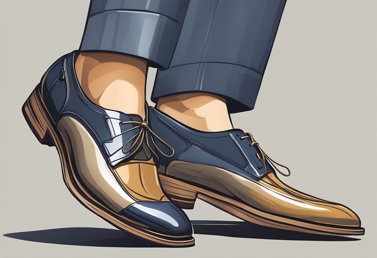 A man's feet in formal shoes, showcasing the importance of a good fit