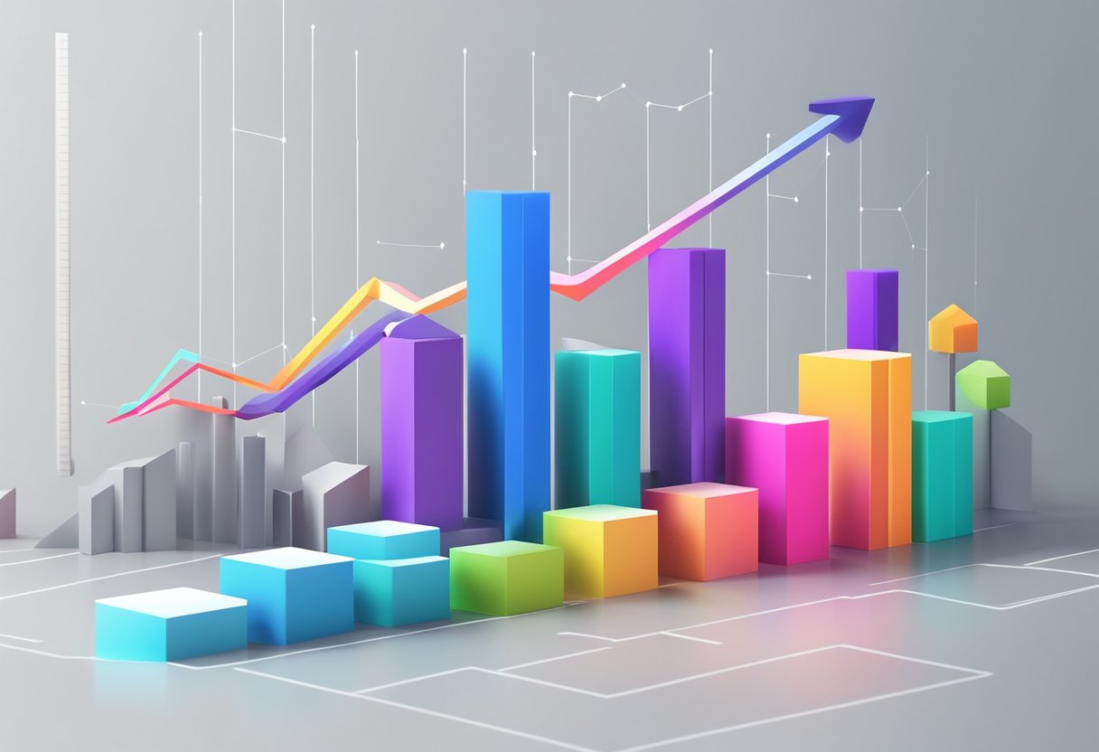 A colorful bar graph shows top YouTube genres and trends, with "fastest growing" highlighted in bold, set against a futuristic digital backdrop