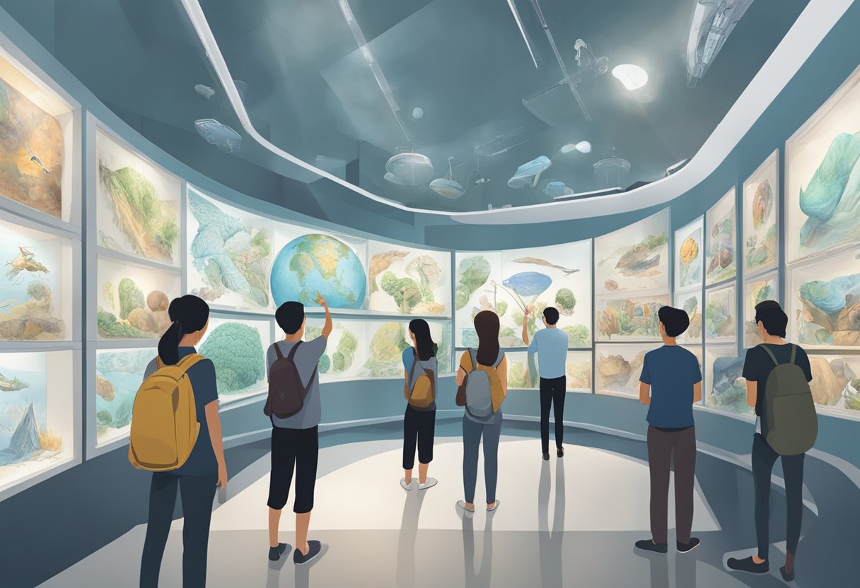 Visitors marvel at interactive exhibits in ArtScience Museum, Singapore