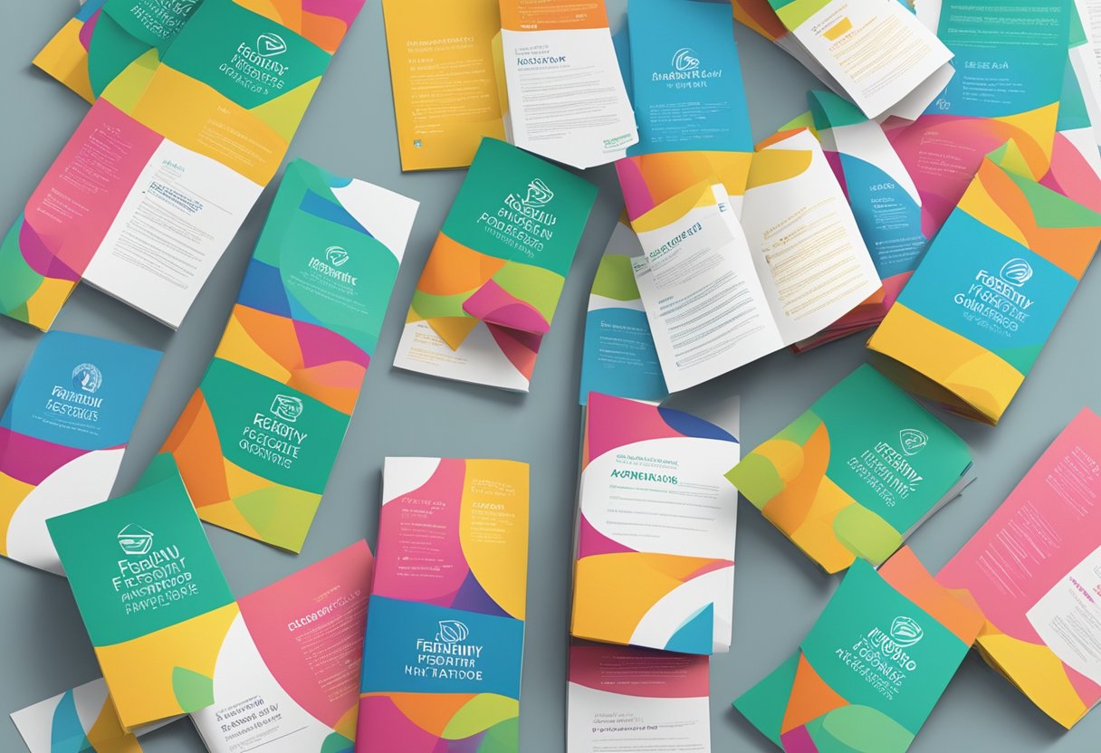 A stack of colorful brochures with "Frequently Asked Questions" and "SkillsFuture Singapore" logos on a table