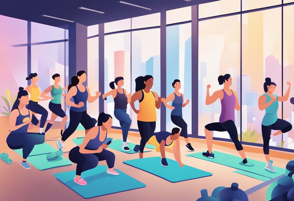 People trying different fitness classes, using ClassPass app to book, enjoying variety of workouts in Singapore