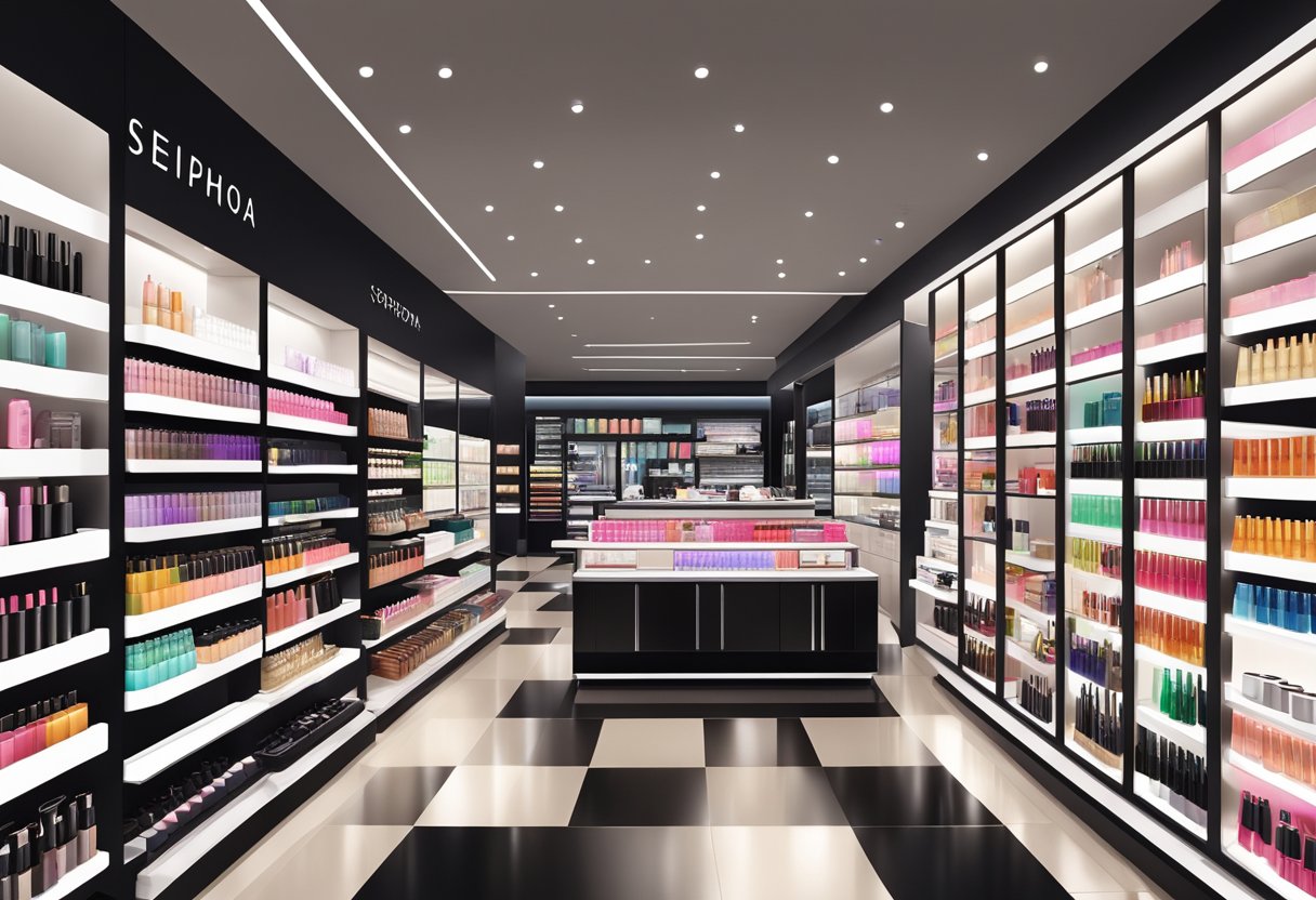 The Sephora Singapore outlets feature sleek, modern interiors with rows of colorful beauty products and bright lighting