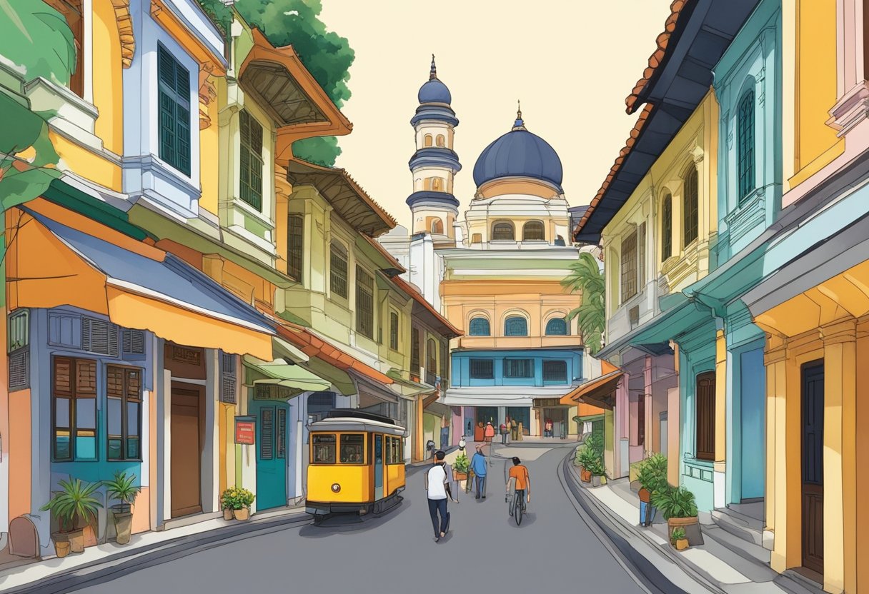 The Kampong Glam district in Singapore is filled with historical landmarks and museums, showcasing the rich cultural heritage of the area. From the majestic Sultan Mosque to the colorful shophouses, there is plenty for an illustrator to capture in this vibrant and bustling neighborhood