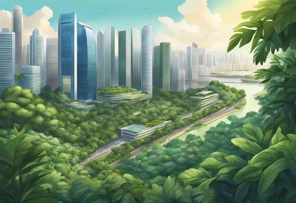 CapitaSpring rises above the Singapore skyline, a lush vertical oasis amidst the urban jungle