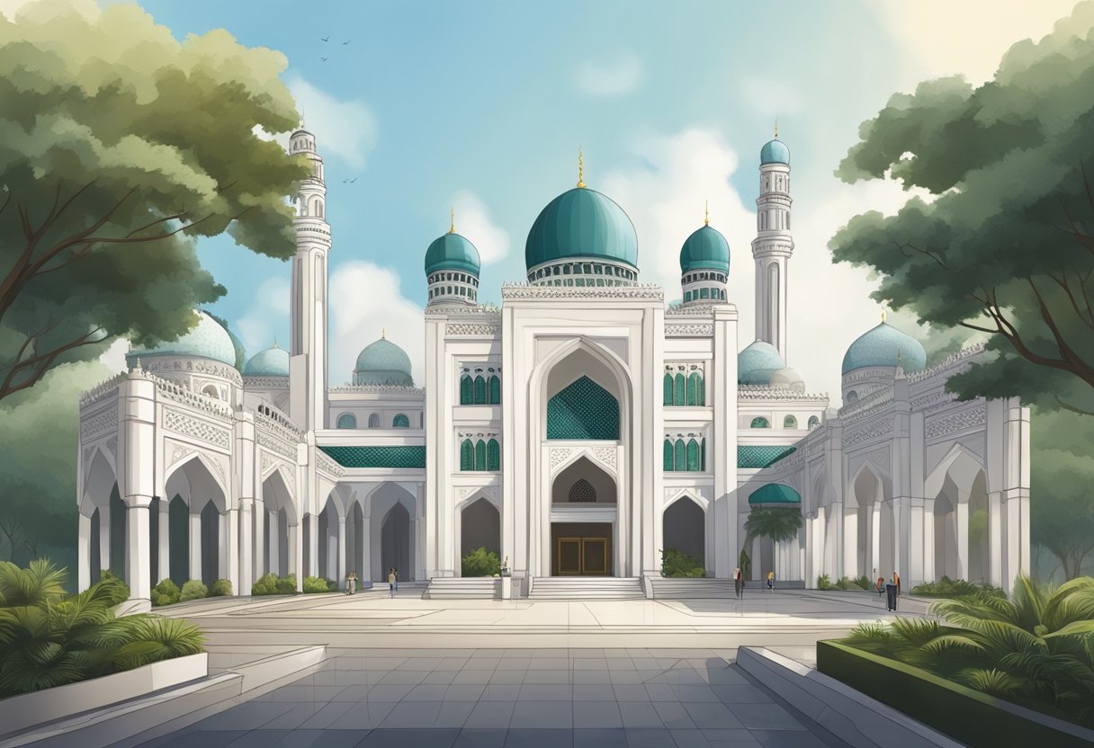 The Masjid Bencoolen in Singapore stands tall, with its elegant architecture and intricate details, symbolizing the rich history and significance of Islam in the region