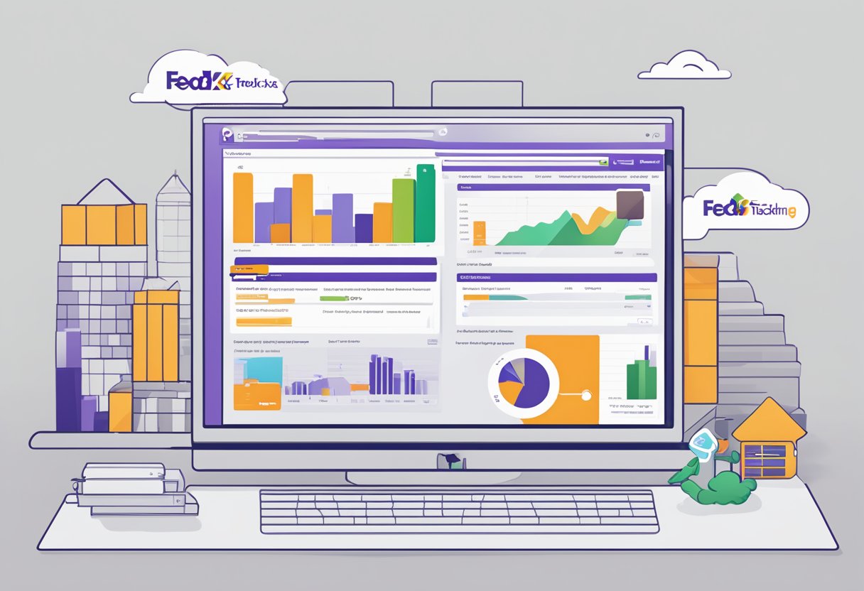 A computer screen displaying the FedEx tracking website with the Singapore location highlighted and a list of frequently asked questions below