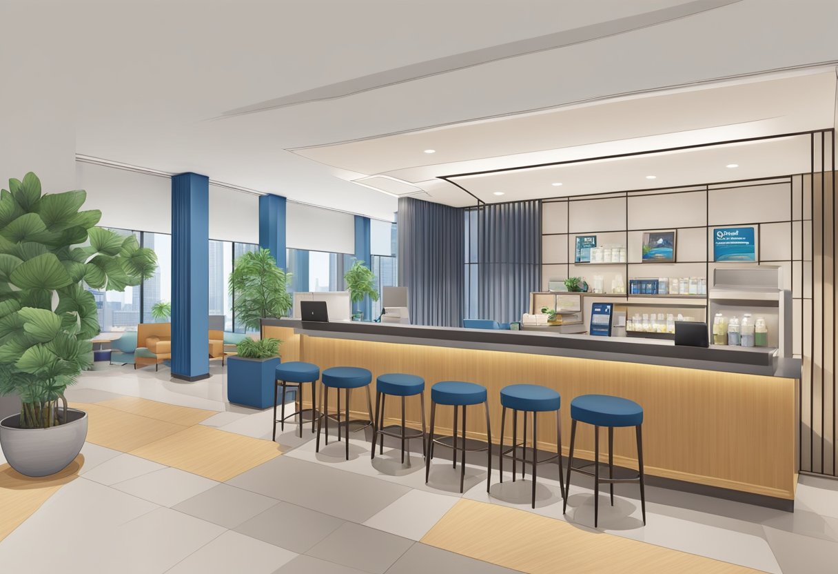 The holiday inn express singapore serangoon features a modern and welcoming guest services area with a convenient location for travelers