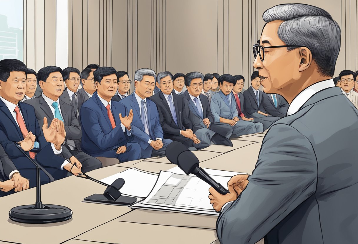 The new president of Singapore answers frequently asked questions in a press conference