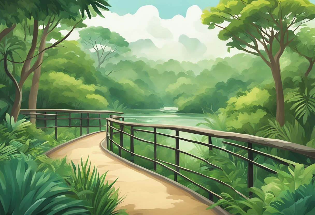 Lush greenery, winding trails, and diverse wildlife in Singapore's nature reserves
