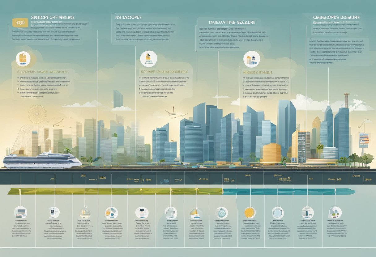 A timeline of the outbreak in Singapore, from the first reported case to the implementation of strict containment measures