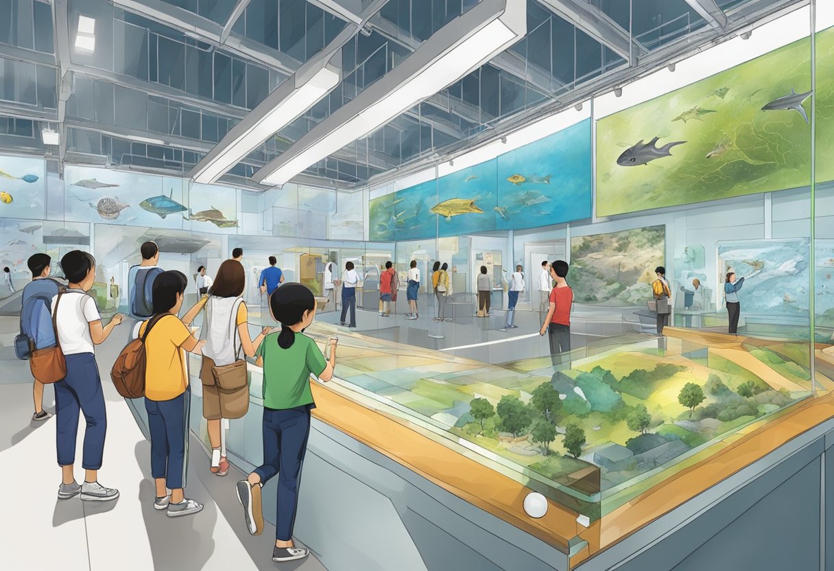 Visitors explore interactive exhibits at Science Centre Singapore