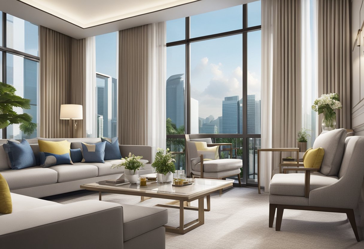 The luxurious Lanson Place Singapore features modern amenities and stylish accommodation