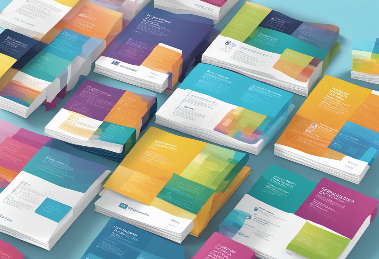 A stack of colorful brochures with "Frequently Asked Questions Kumon Singapore" displayed prominently on the cover