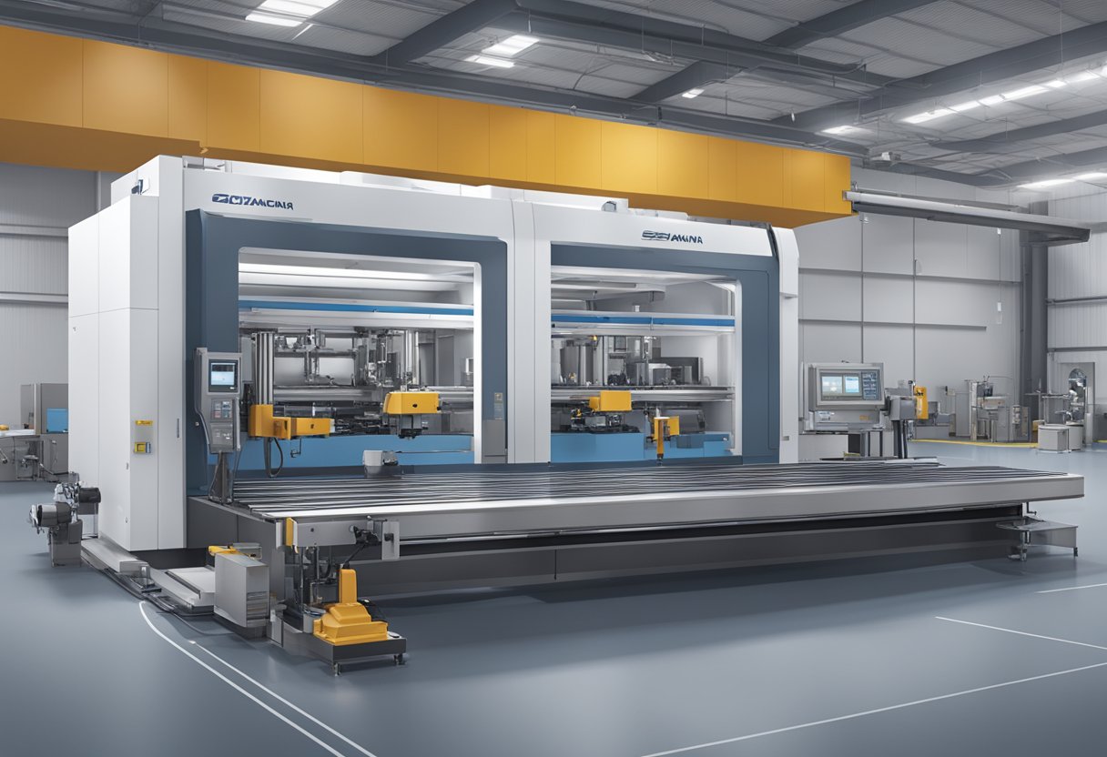 A state-of-the-art manufacturing facility with cutting-edge technology and precision machinery, showcasing the seamless integration of innovation and excellence