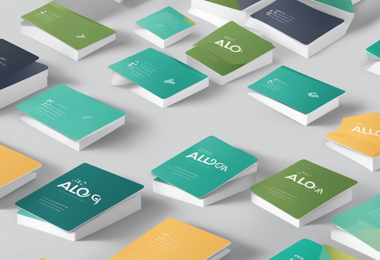 A stack of FAQ cards with "Alo Yoga Singapore" in bold on a sleek, modern table