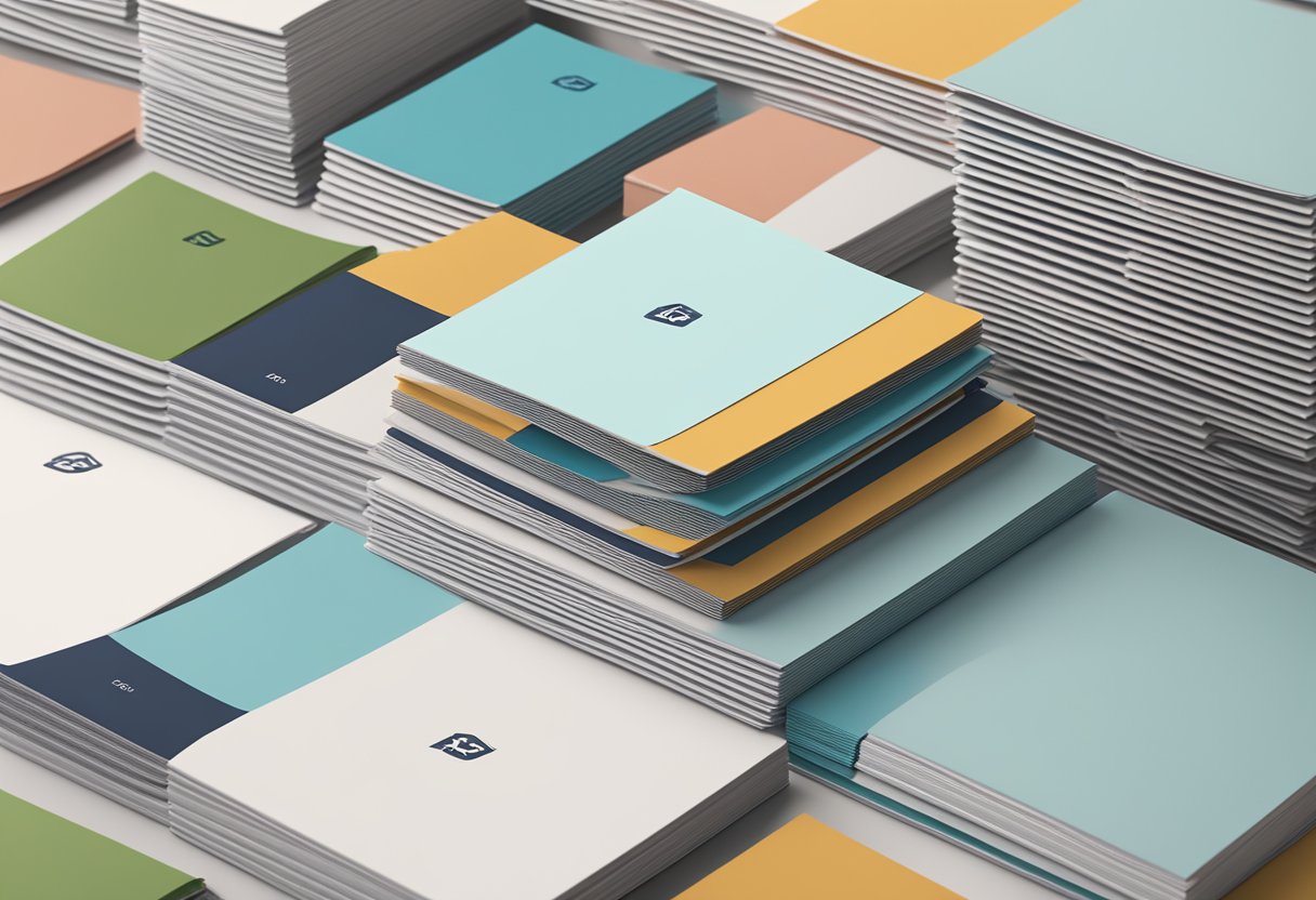 A stack of FAQ brochures on a clean, modern desk with the Artemis Singapore logo prominently displayed
