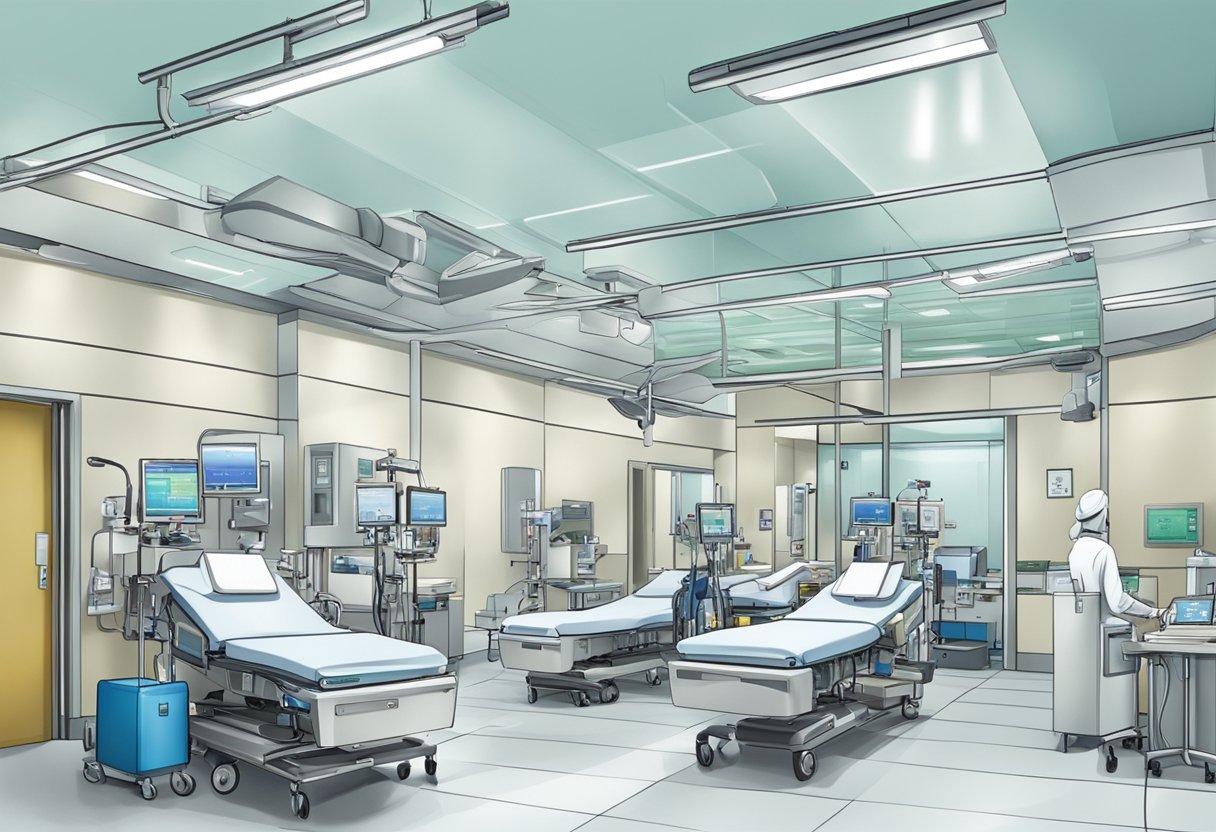 A modern hospital in Singapore with Baxter's medical equipment in use