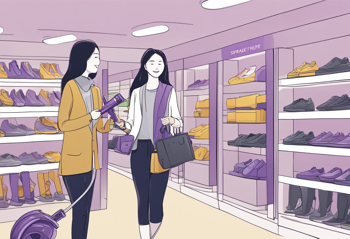 A customer buys a Dyson straightener in a Singapore store. Later, they use the product at home, following the aftercare instructions